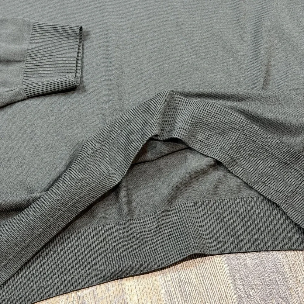 BOSS Hugo Boss Mens XL Dark Gray Crewneck Sweater Lightweight Pullover Polyamide